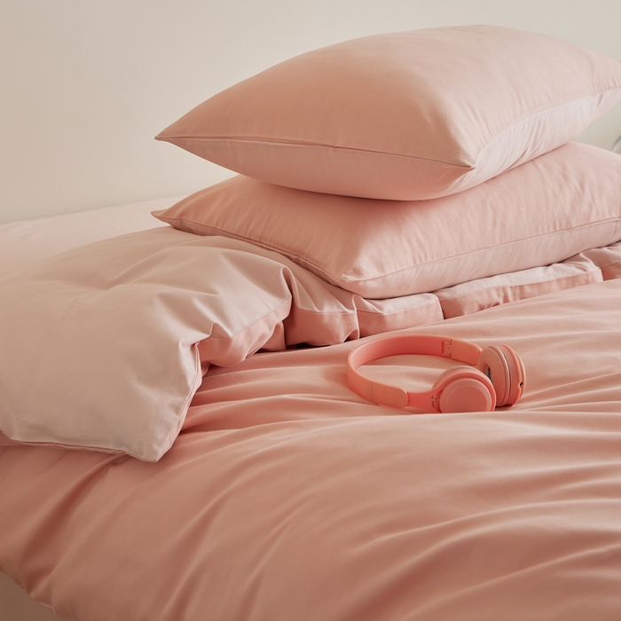 91家纺网 家纺一手货源 找家纺 （总）眷恋家纺 2025新款A类全棉贡缎磨毛双拼色四件套