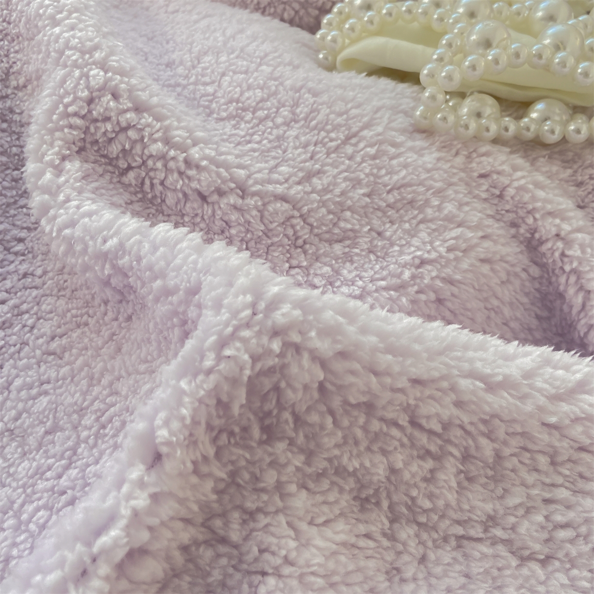 91家纺网 家纺一手货源 找家纺 灰鲸 2025新款秋冬韩系牛奶羊羔绒四件套 羊羔-紫黄