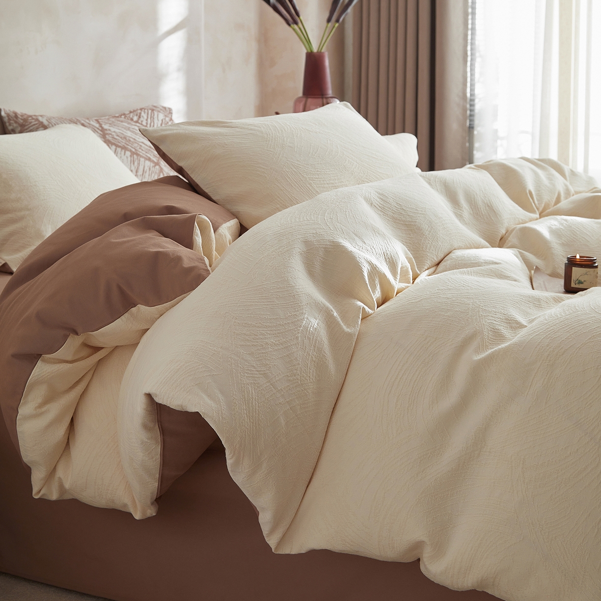 91家纺网 家纺一手货源 找家纺 （总）女子家纺 2025新款全棉提花纯棉加厚磨毛四件套