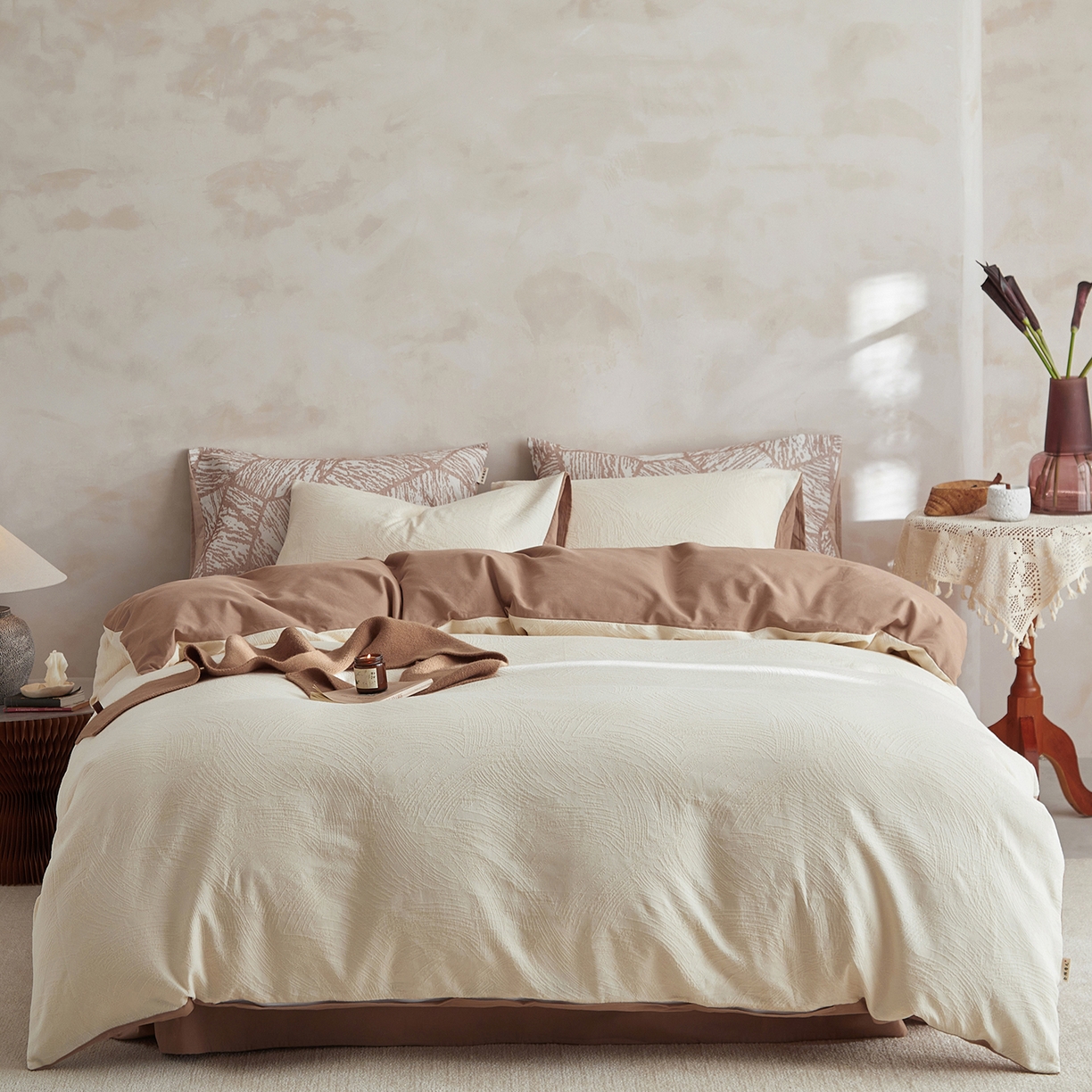 91家纺网 家纺一手货源 找家纺 （总）女子家纺 2025新款全棉提花纯棉加厚磨毛四件套