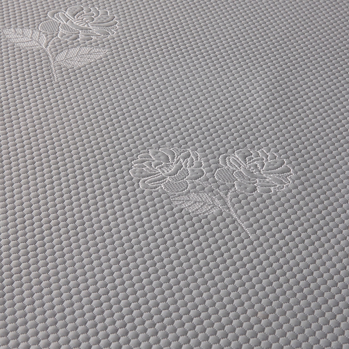 91家纺网 家纺一手货源 找家纺 梵克保罗 2025新款3D冰感床裙渐变色凉席-叶叶生歌 茶花之恋-灰