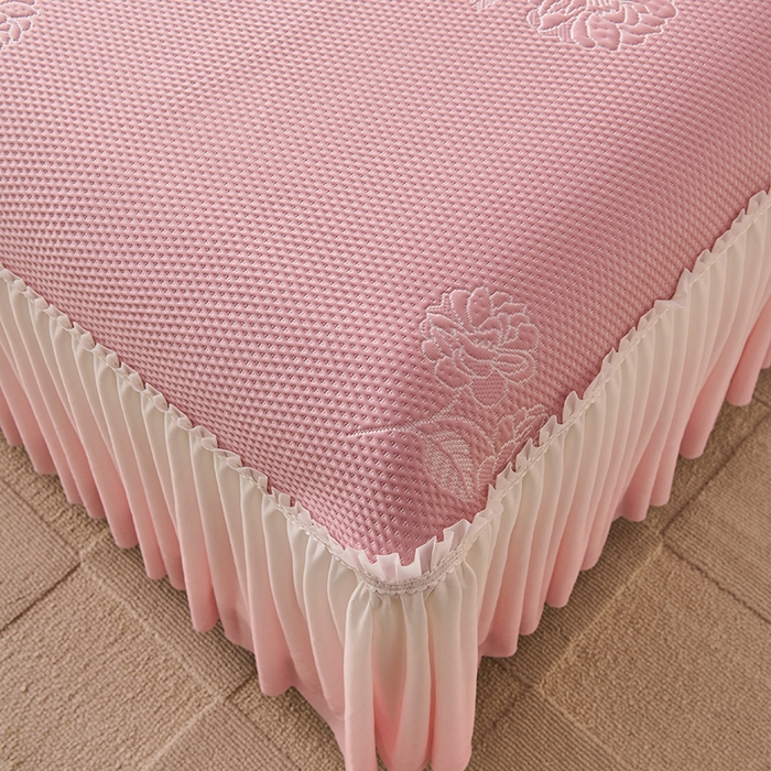 91家纺网 家纺一手货源 找家纺 （总）梵克保罗 2025新款3D冰感床裙渐变色凉席-叶叶生歌