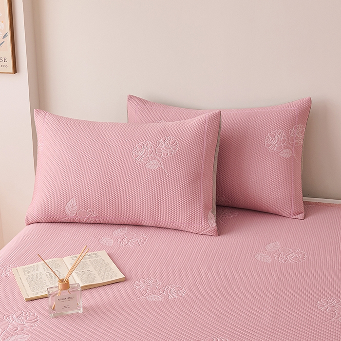 91家纺网 家纺一手货源 找家纺 （总）梵克保罗 2025新款3D冰感床裙渐变色凉席-叶叶生歌