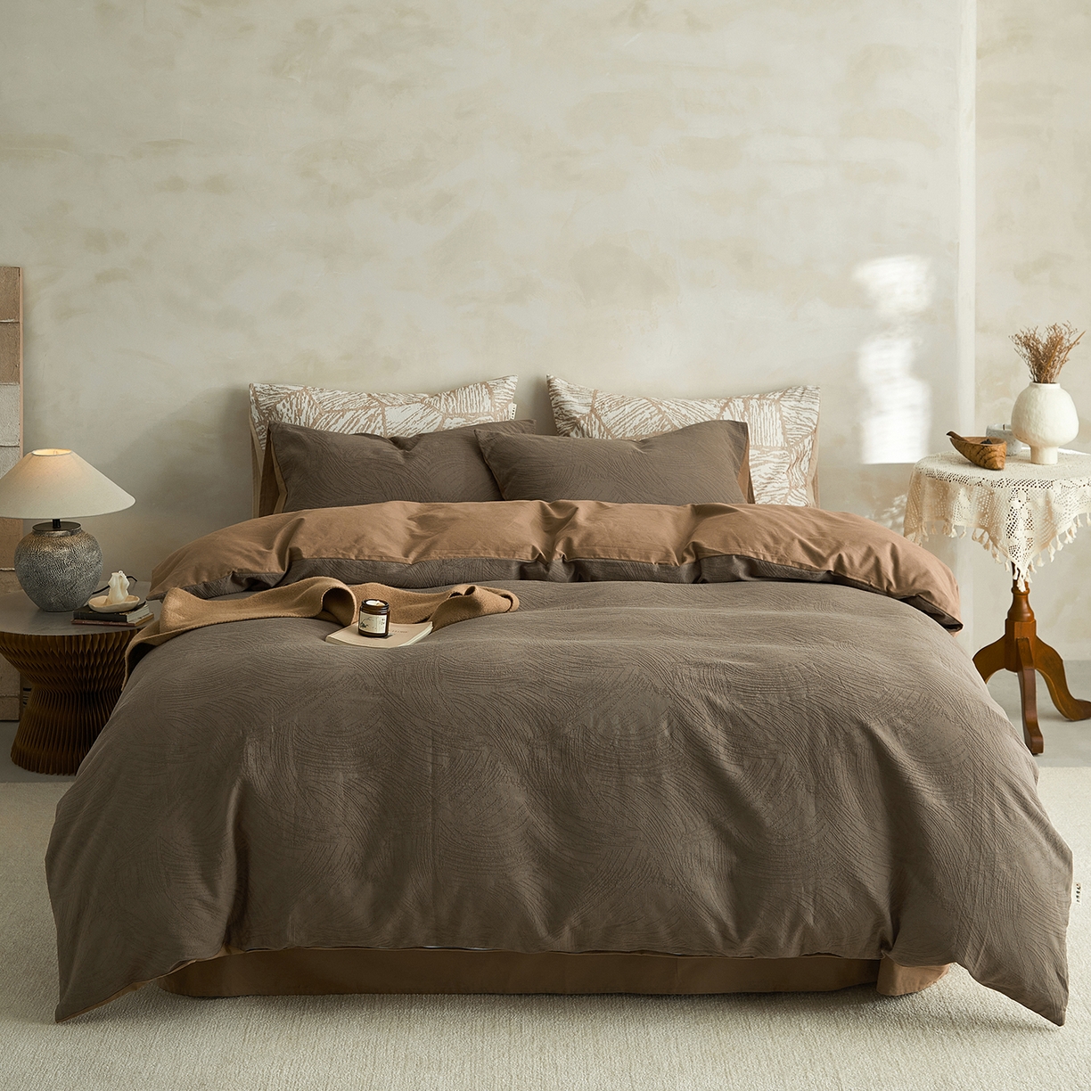 91家纺网 家纺一手货源 找家纺 （总）女子家纺 2025新款全棉提花纯棉加厚磨毛四件套