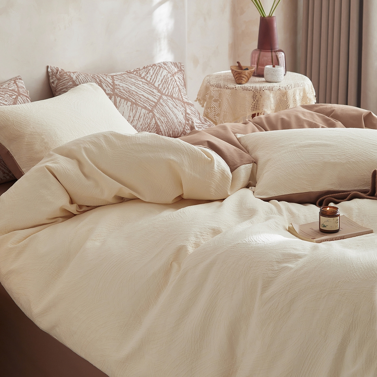 91家纺网 家纺一手货源 找家纺 （总）女子家纺 2025新款全棉提花纯棉加厚磨毛四件套