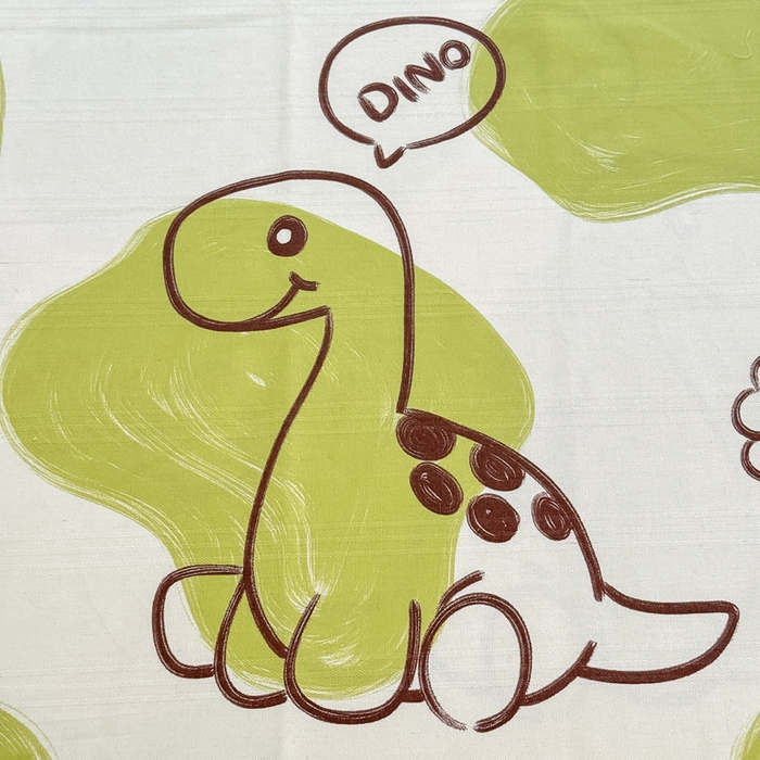 91家纺网 家纺一手货源 找家纺 梵克保罗 2025新款春夏原棉鱼骨棉老粗布花边印花床单软凉席三件套 绿影萌龙