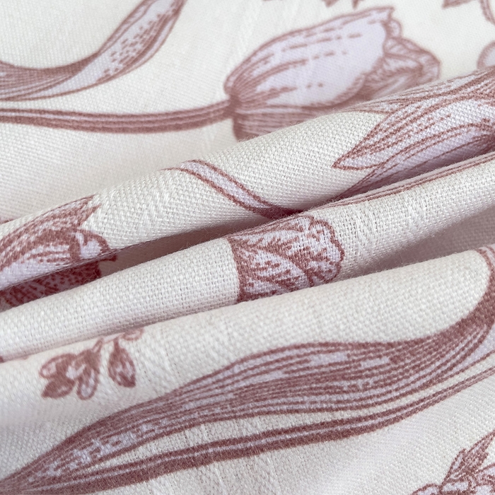 91家纺网 家纺一手货源 找家纺 梵克保罗 2025新款春夏原棉鱼骨棉老粗布花边印花床单软凉席三件套 花意