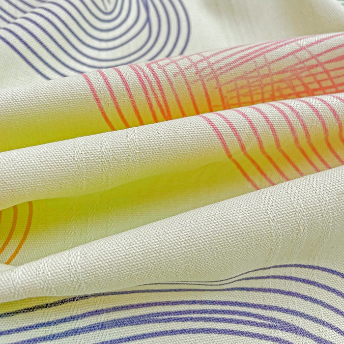 91家纺网 家纺一手货源 找家纺 梵克保罗 2025新款春夏原棉鱼骨棉老粗布花边印花床单软凉席三件套 心动-绿