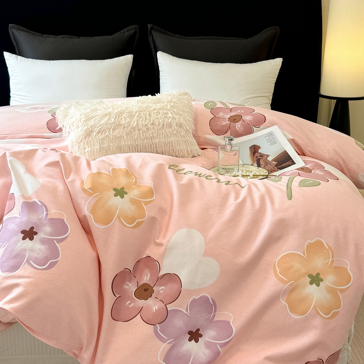 91家纺网 家纺一手货源 找家纺 壹贝家纺 2025新款A类100%全棉纯棉磨毛被套单被套被套单件 安妮