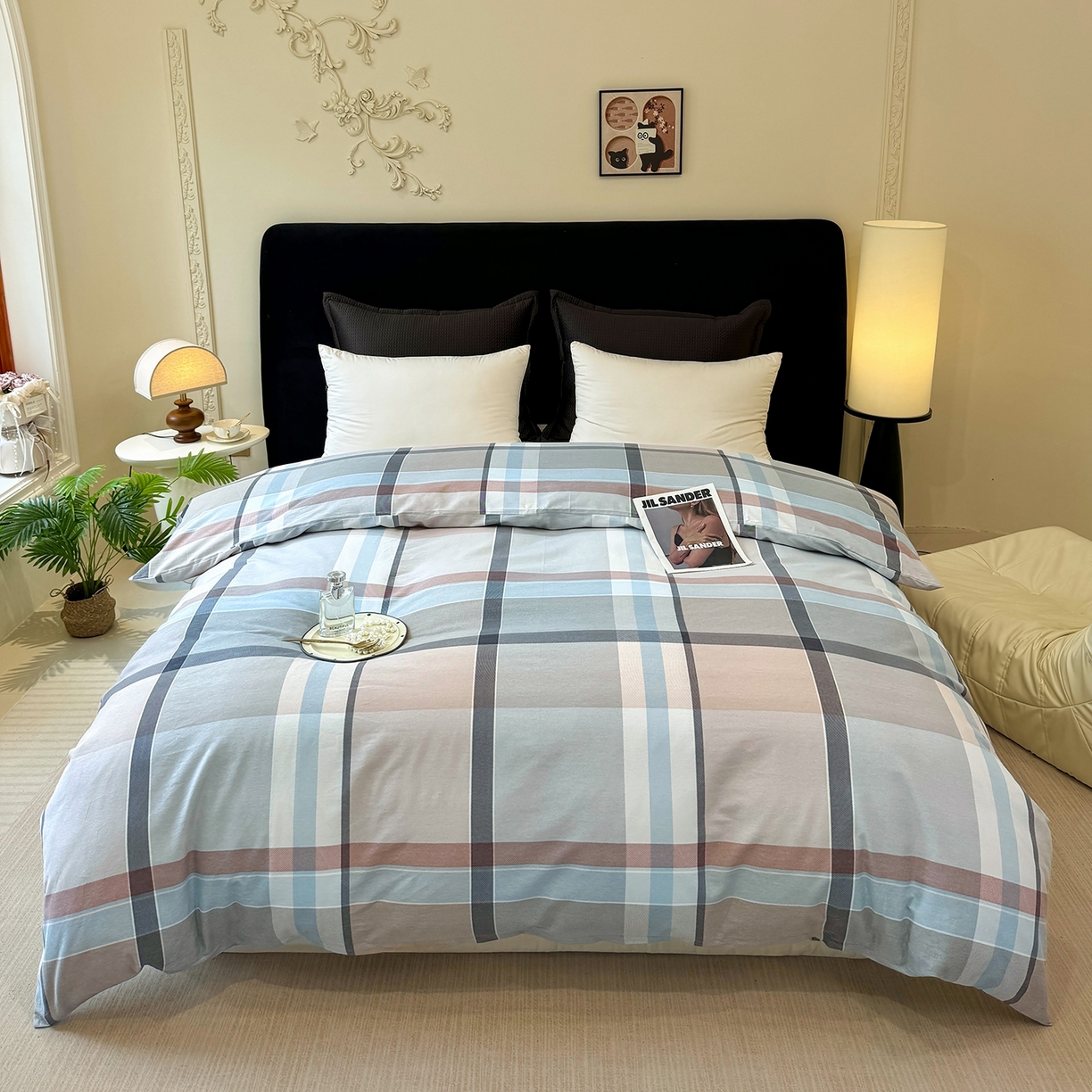 91家纺网 家纺一手货源 找家纺 壹贝家纺 2025新款A类100%全棉纯棉磨毛被套单被套被套单件 布伦特-咖