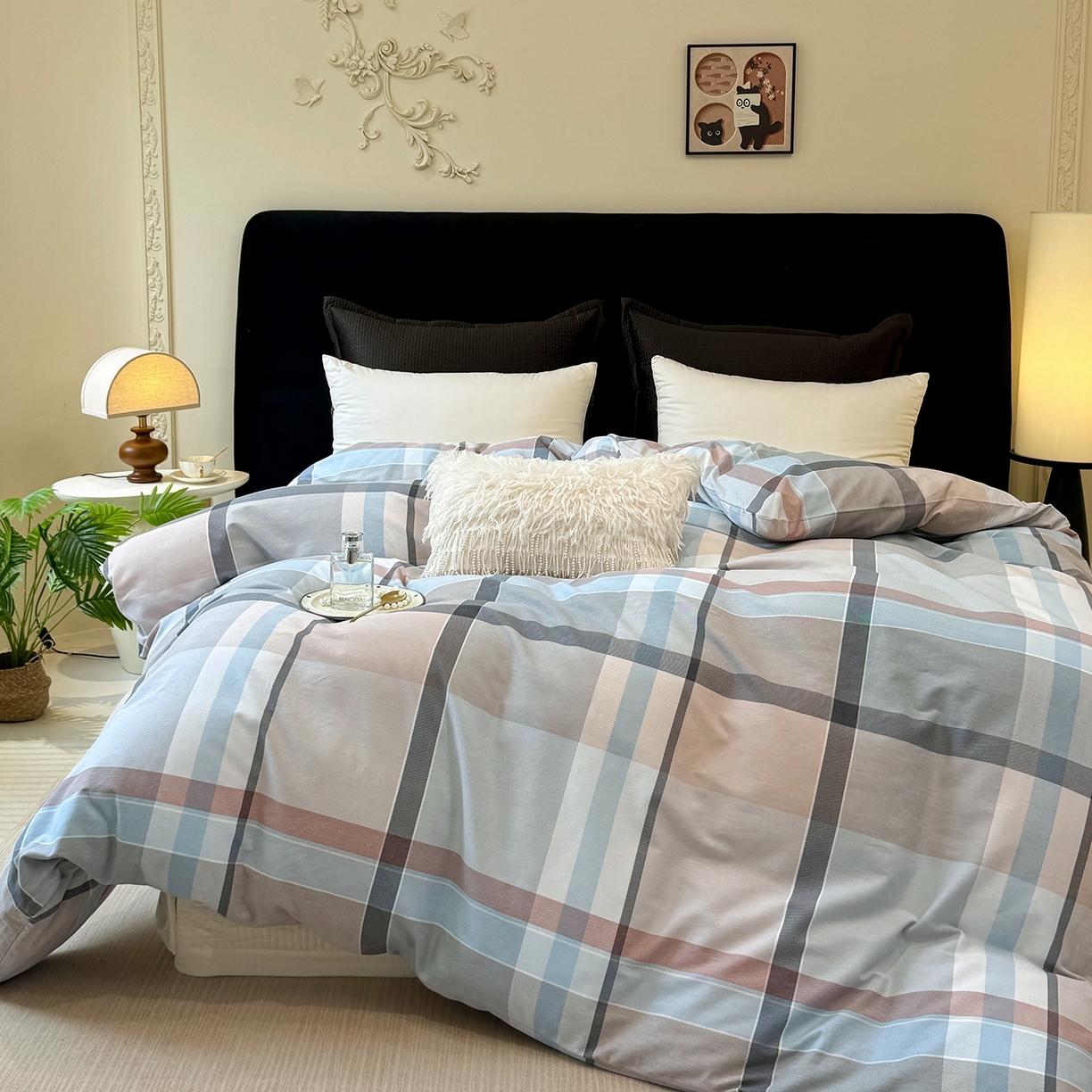 91家纺网 家纺一手货源 找家纺 壹贝家纺 2025新款A类100%全棉纯棉磨毛被套单被套被套单件 布伦特-咖