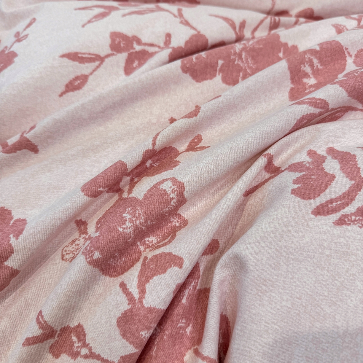 91家纺网 家纺一手货源 找家纺 壹贝家纺 2025新款A类100%全棉纯棉磨毛被套单被套被套单件 梅花印-粉