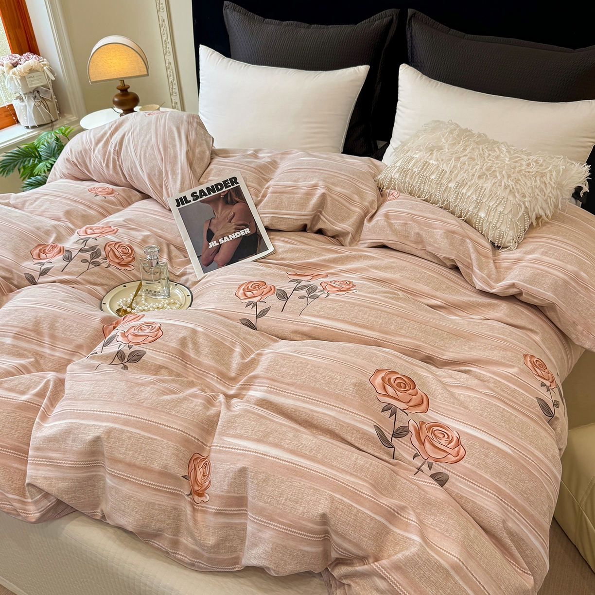 91家纺网 家纺一手货源 找家纺 壹贝家纺 2025新款A类100%全棉纯棉磨毛被套单被套被套单件 暗香