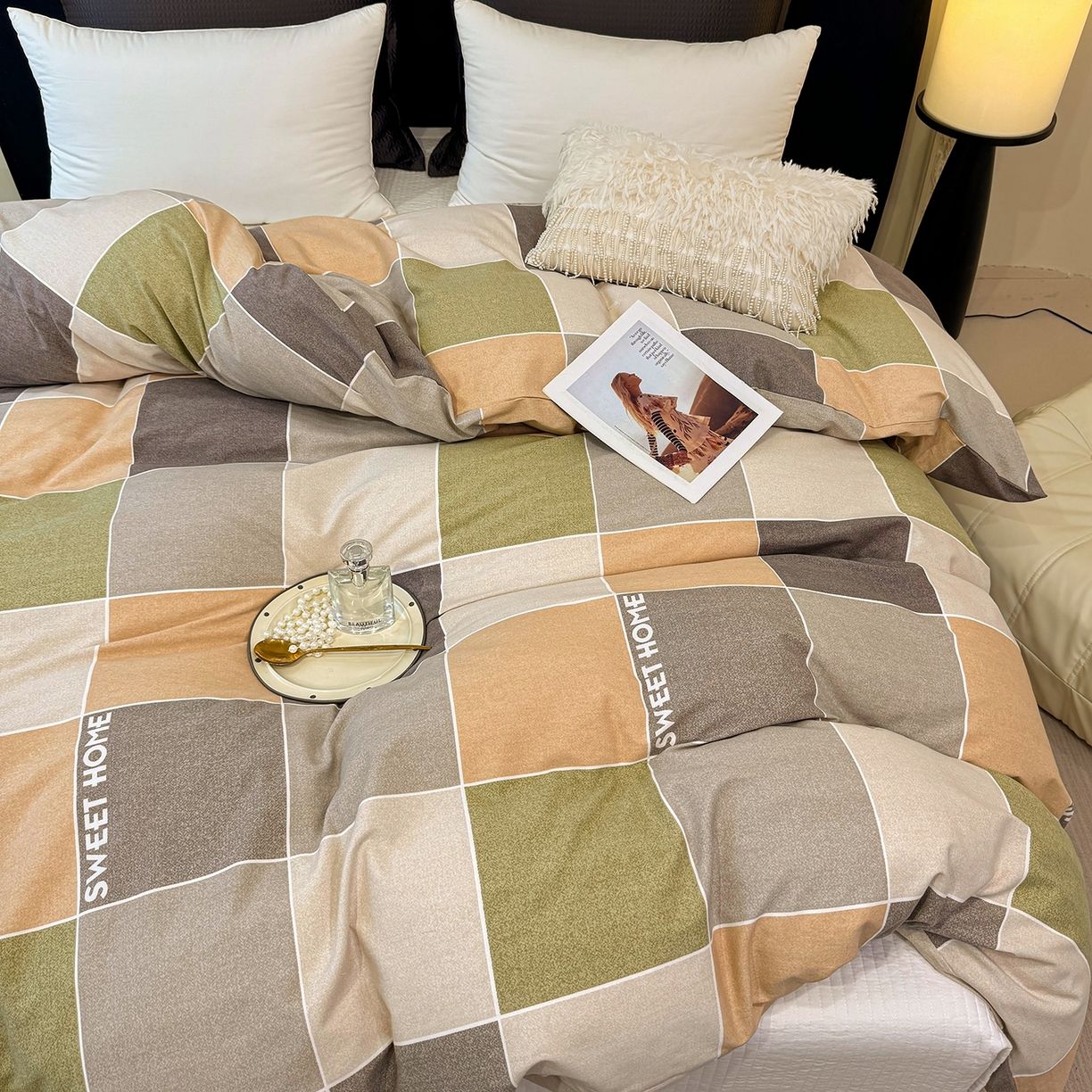 91家纺网 家纺一手货源 找家纺 壹贝家纺 2025新款A类100%全棉纯棉磨毛被套单被套被套单件 星辰