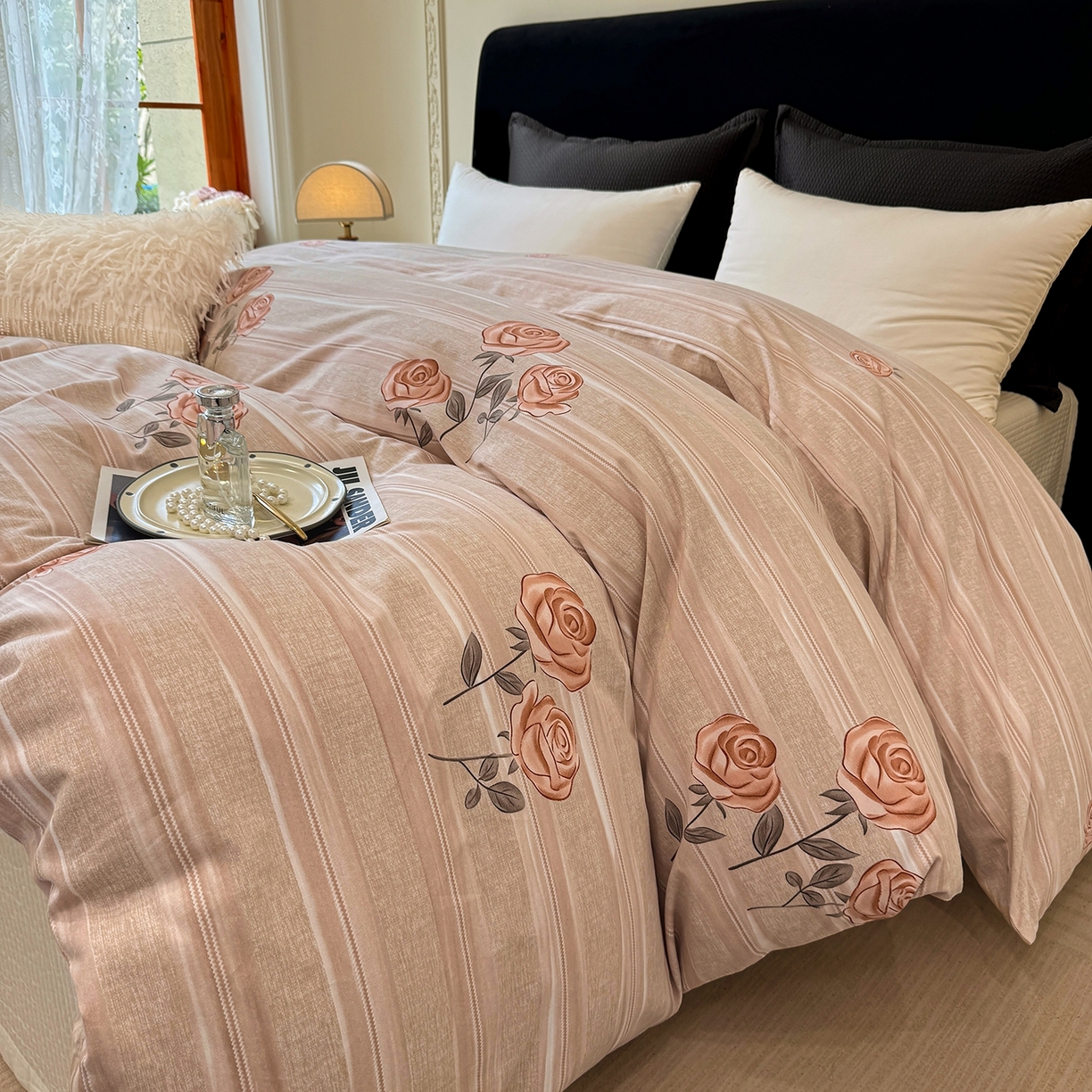 91家纺网 家纺一手货源 找家纺 壹贝家纺 2025新款A类100%全棉纯棉磨毛被套单被套被套单件 暗香