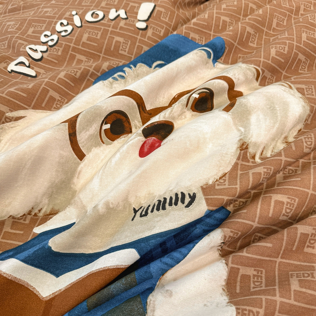 91家纺网 家纺一手货源 找家纺 壹贝家纺 2025新款A类100%全棉纯棉磨毛被套单被套被套单件 凯宝-咖