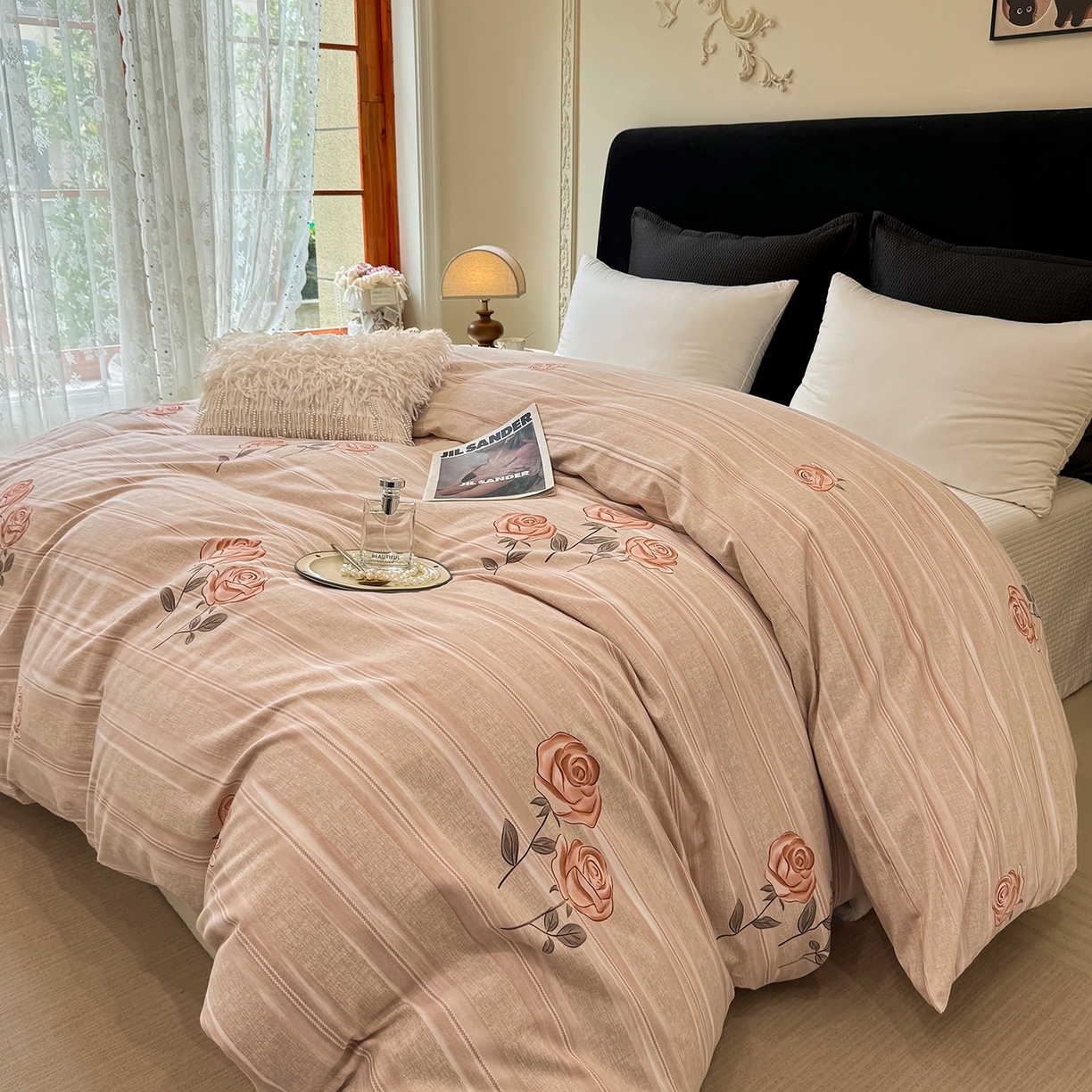 91家纺网 家纺一手货源 找家纺 壹贝家纺 2025新款A类100%全棉纯棉磨毛被套单被套被套单件 暗香