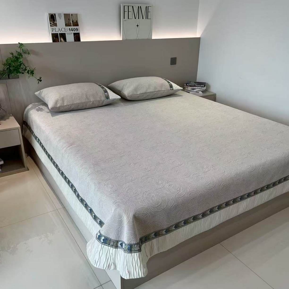 91家纺网 家纺一手货源 找家纺 （总）峻杨 2025新款雪尼尔炕盖农村大炕单柔软亲肤床用床盖四季可用高级感-完美圆梦