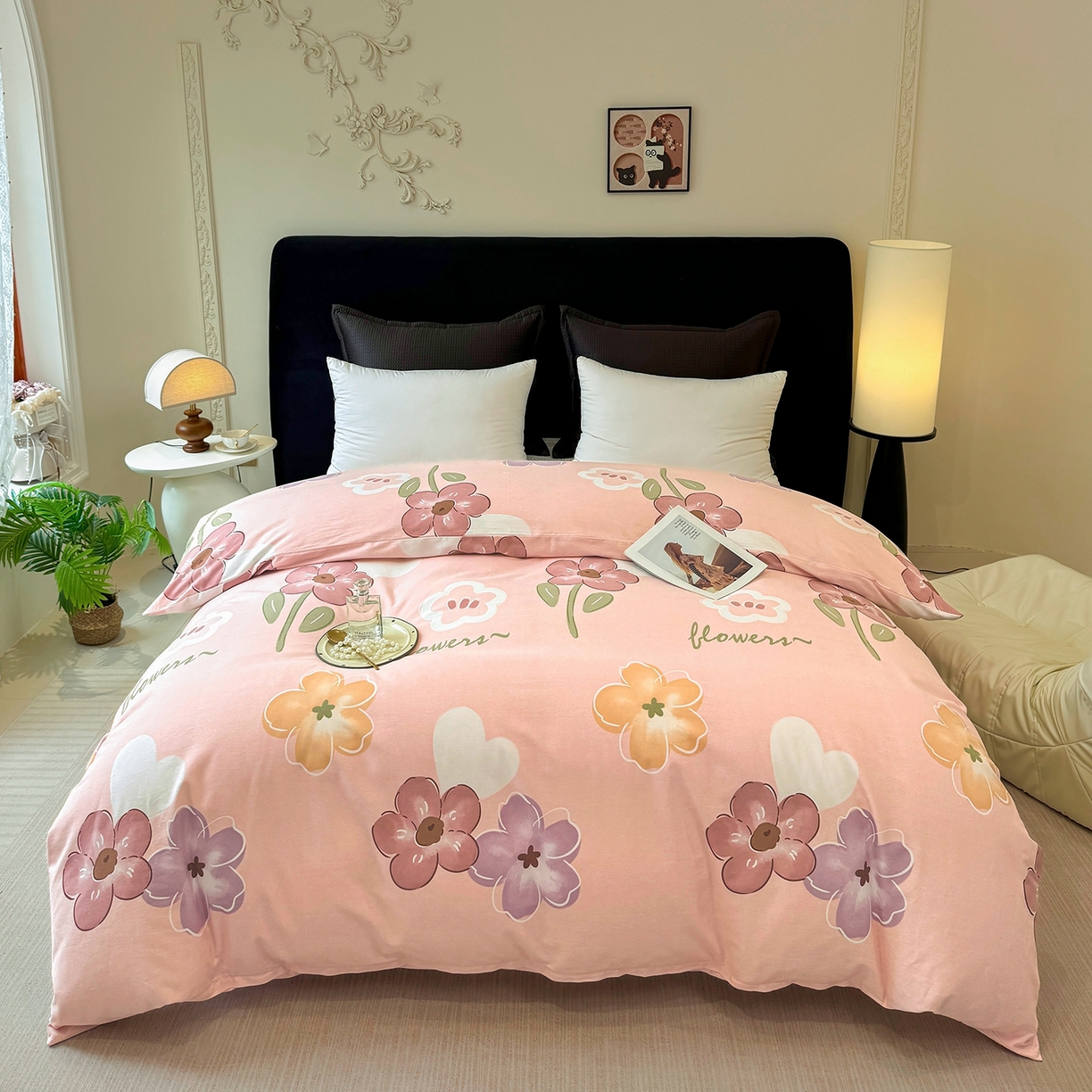 91家纺网 家纺一手货源 找家纺 壹贝家纺 2025新款A类100%全棉纯棉磨毛被套单被套被套单件 安妮