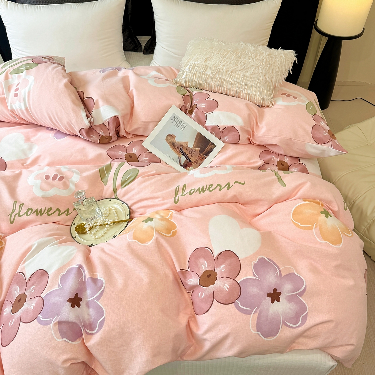 91家纺网 家纺一手货源 找家纺 壹贝家纺 2025新款A类100%全棉纯棉磨毛被套单被套被套单件 安妮