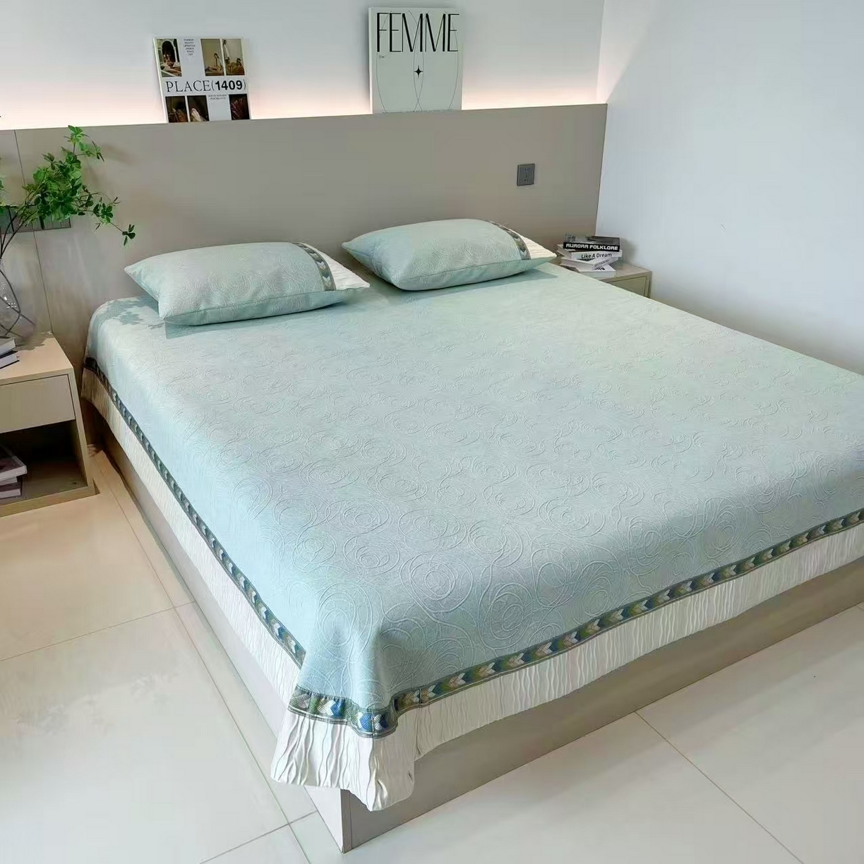 91家纺网 家纺一手货源 找家纺 （总）峻杨 2025新款雪尼尔炕盖农村大炕单柔软亲肤床用床盖四季可用高级感-完美圆梦