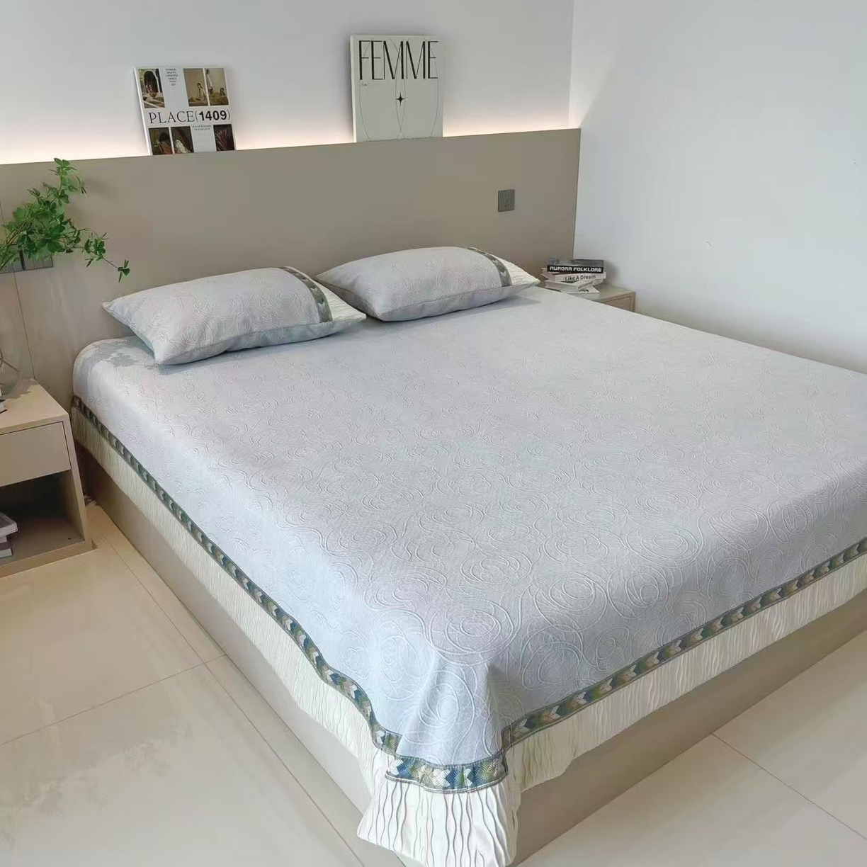 91家纺网 家纺一手货源 找家纺 （总）峻杨 2025新款雪尼尔炕盖农村大炕单柔软亲肤床用床盖四季可用高级感-完美圆梦