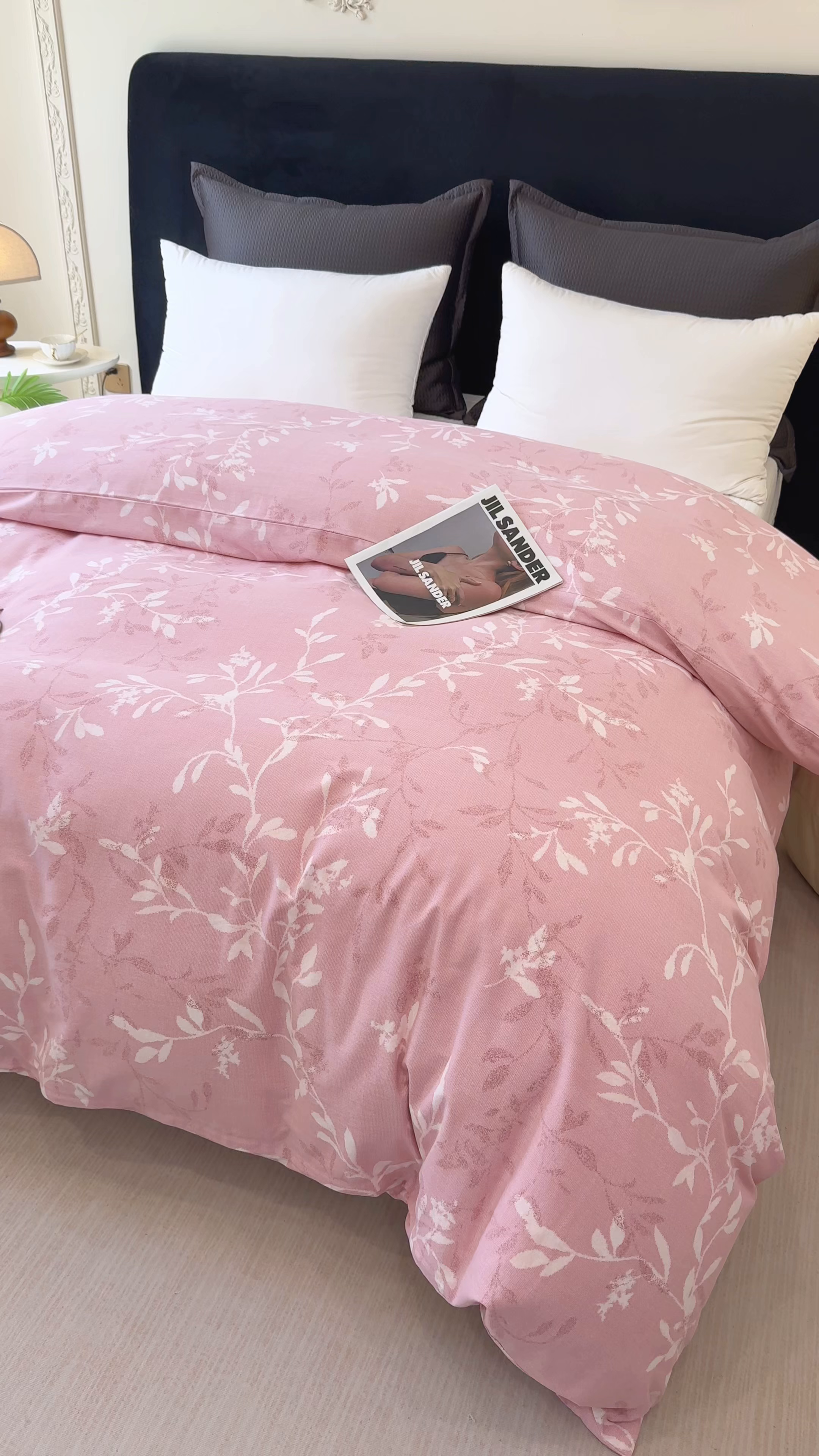 91家纺网 家纺一手货源 找家纺 壹贝家纺 2025新款A类100%全棉纯棉磨毛被套单被套被套单件 春和景明-粉