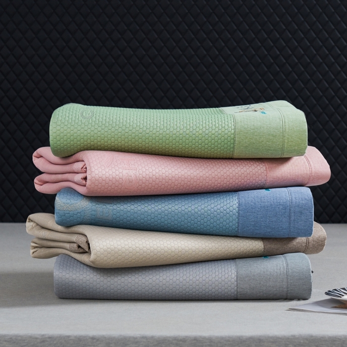 91家纺网 家纺一手货源 找家纺 梵克保罗 2025新款凉感因子母婴级凉感丝豆豆席 组合图