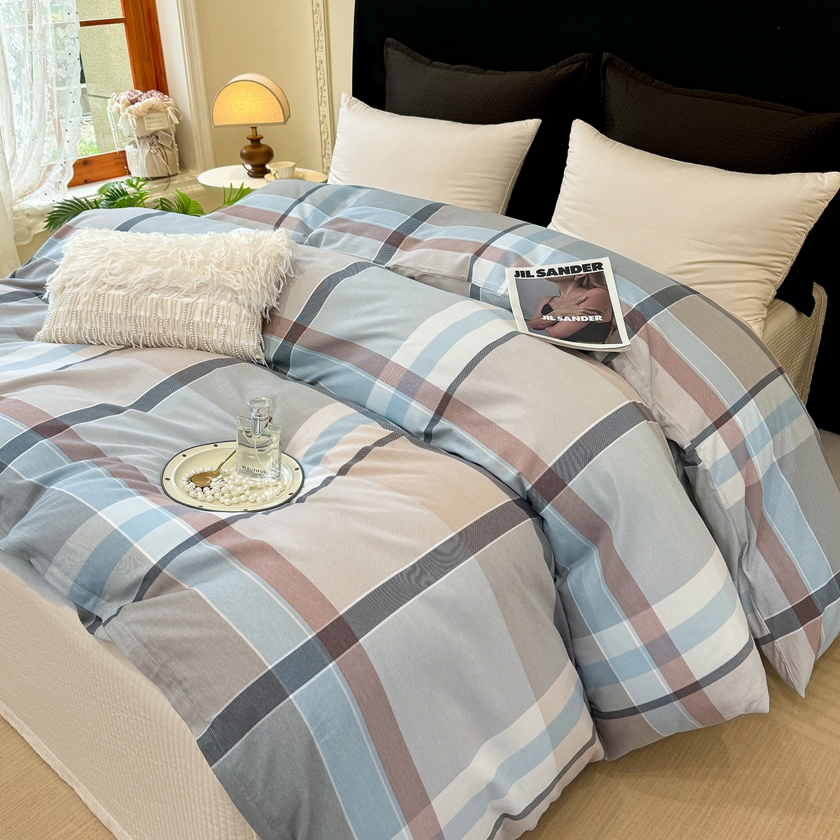 91家纺网 家纺一手货源 找家纺 壹贝家纺 2025新款A类100%全棉纯棉磨毛被套单被套被套单件 布伦特-咖