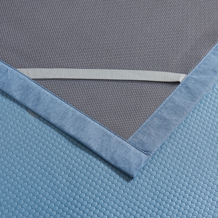 91家纺网 家纺一手货源 找家纺 梵克保罗 2025新款凉感因子母婴级凉感丝豆豆席 香奈儿-蓝