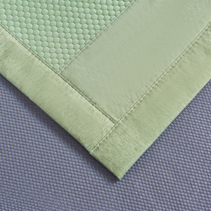 91家纺网 家纺一手货源 找家纺 梵克保罗 2025新款凉感因子母婴级凉感丝豆豆席 香奈儿-水绿