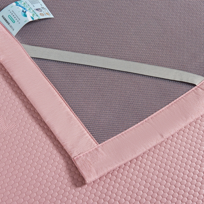 91家纺网 家纺一手货源 找家纺 梵克保罗 2025新款凉感因子母婴级凉感丝豆豆席 香奈儿-粉