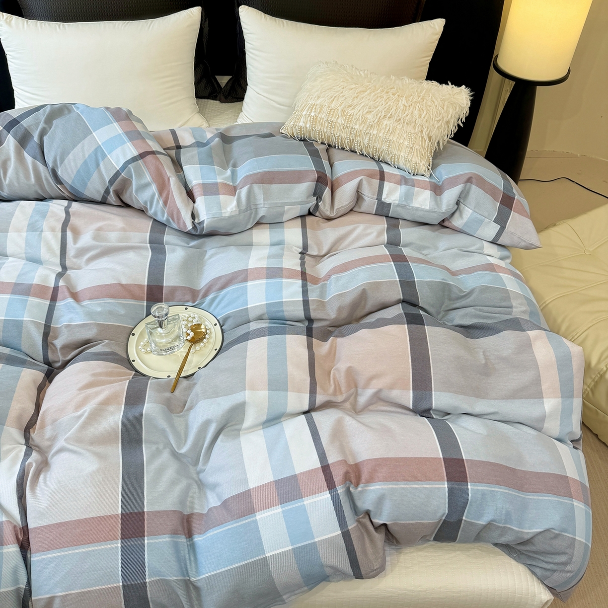 91家纺网 家纺一手货源 找家纺 壹贝家纺 2025新款A类100%全棉纯棉磨毛被套单被套被套单件 布伦特-咖