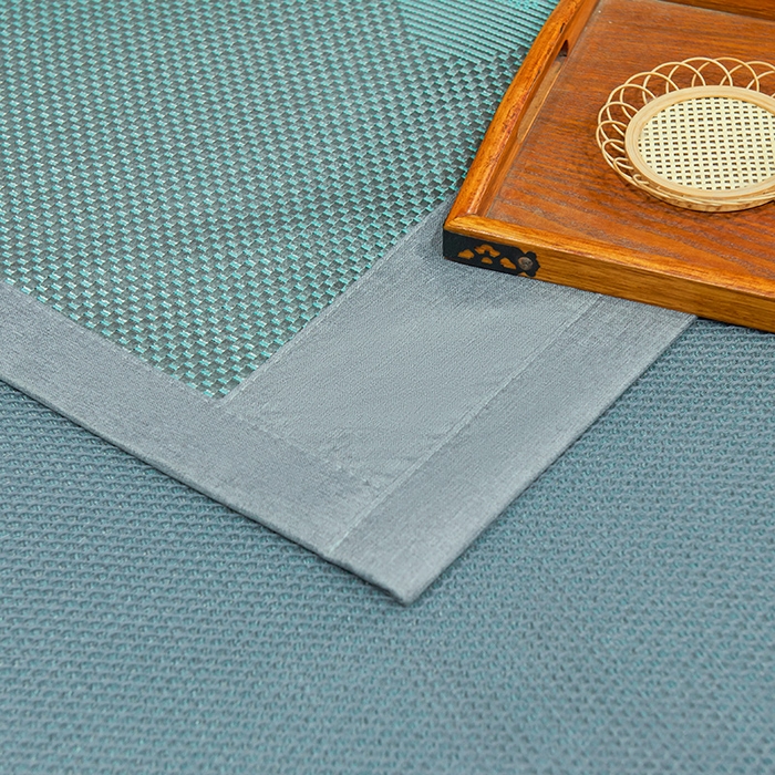 91家纺网 家纺一手货源 找家纺 梵克保罗 2025新款3D复合提花清凉冰藤席-花语系列 花语-绿