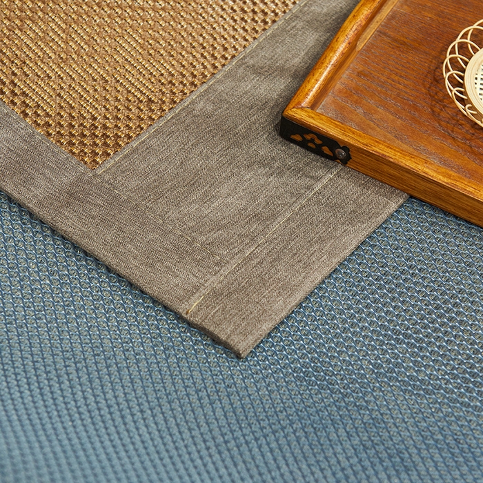 91家纺网 家纺一手货源 找家纺 梵克保罗 2025新款3D复合提花清凉冰藤席-花语系列 花语-咖