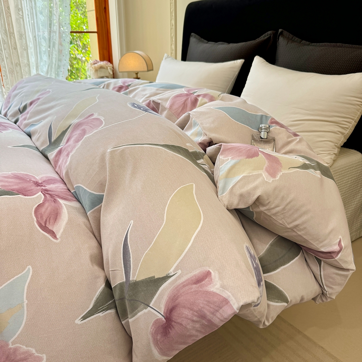 91家纺网 家纺一手货源 找家纺 壹贝家纺 2025新款A类100%全棉纯棉磨毛被套单被套被套单件 奈美