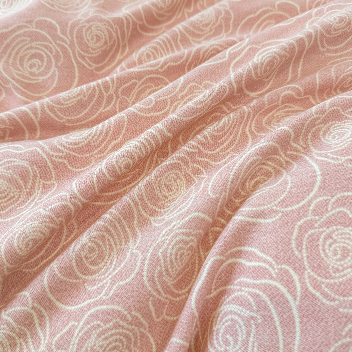 91家纺网 家纺一手货源 找家纺 壹贝家纺 2025新款A类100%全棉纯棉磨毛被套单被套被套单件 玫瑰情缘-粉