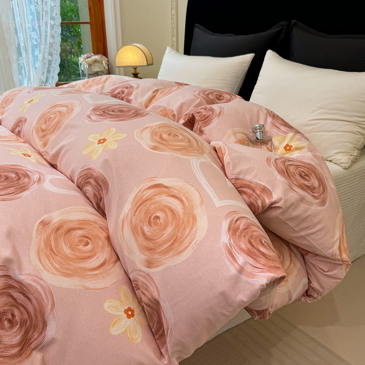 91家纺网 家纺一手货源 找家纺 壹贝家纺 2025新款A类100%全棉纯棉磨毛被套单被套被套单件 浪漫的事