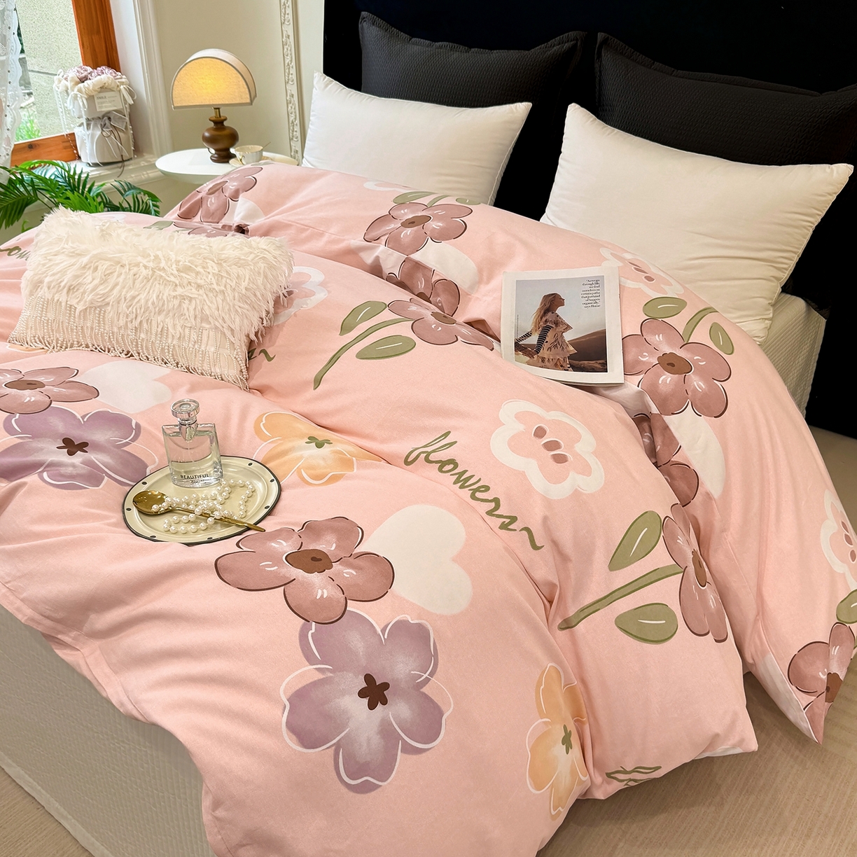 91家纺网 家纺一手货源 找家纺 （总）壹贝家纺 2025新款A类100%全棉纯棉磨毛被套单被套被套单件