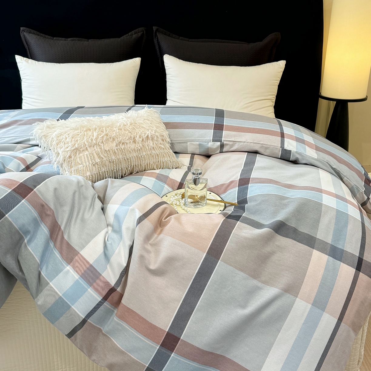 91家纺网 家纺一手货源 找家纺 壹贝家纺 2025新款A类100%全棉纯棉磨毛被套单被套被套单件 布伦特-咖