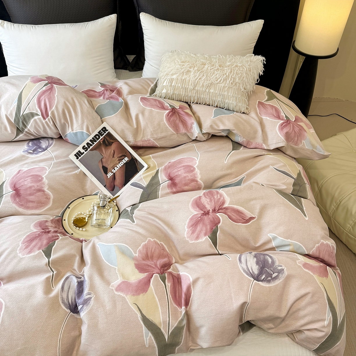 91家纺网 家纺一手货源 找家纺 壹贝家纺 2025新款A类100%全棉纯棉磨毛被套单被套被套单件 奈美