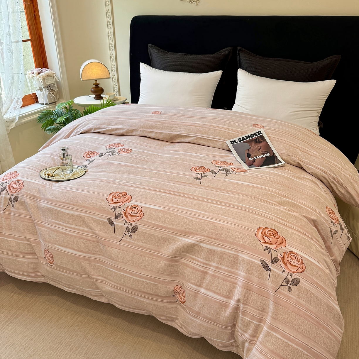 91家纺网 家纺一手货源 找家纺 壹贝家纺 2025新款A类100%全棉纯棉磨毛被套单被套被套单件 暗香