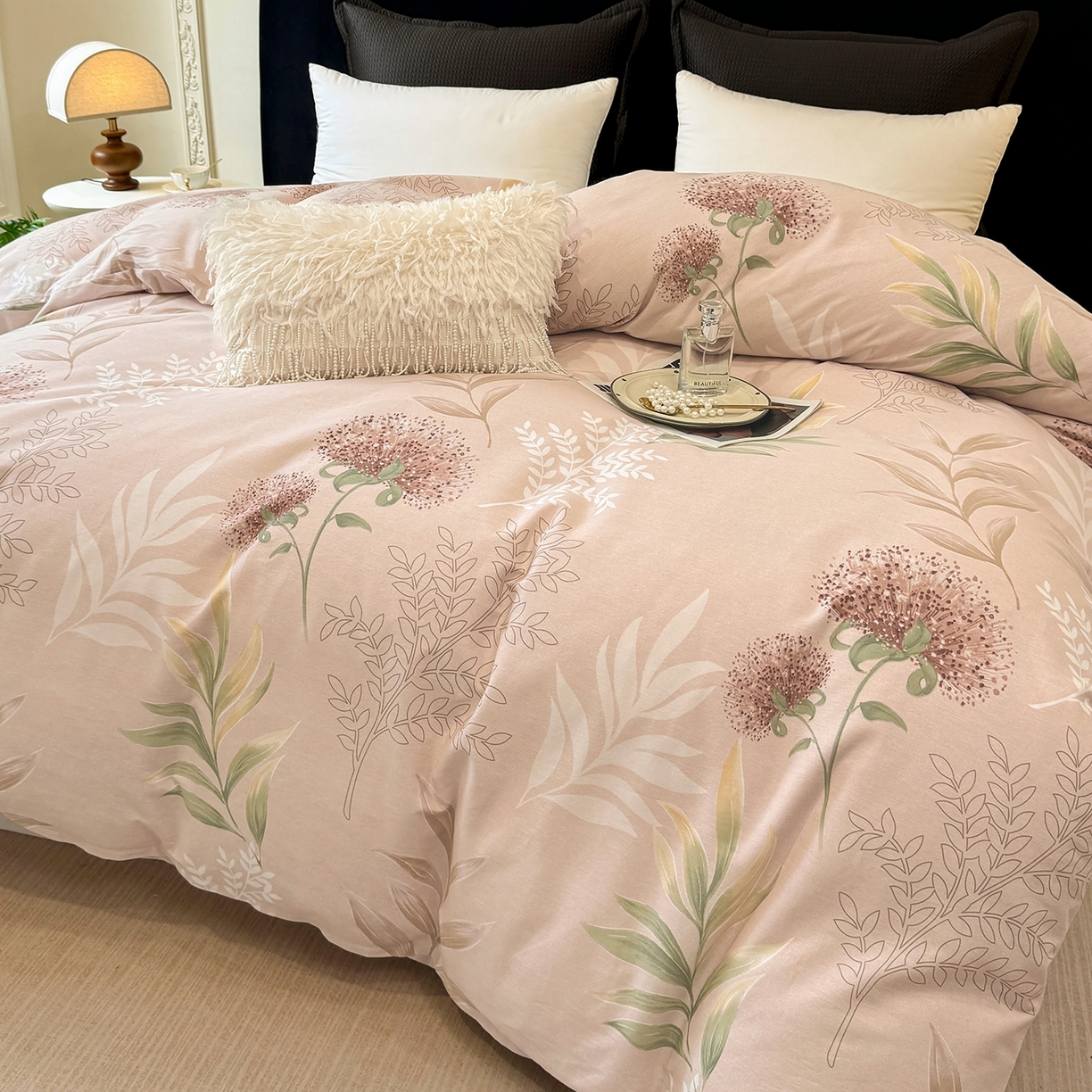 91家纺网 家纺一手货源 找家纺 壹贝家纺 2025新款A类100%全棉纯棉磨毛被套单被套被套单件 和风雅颂-桔