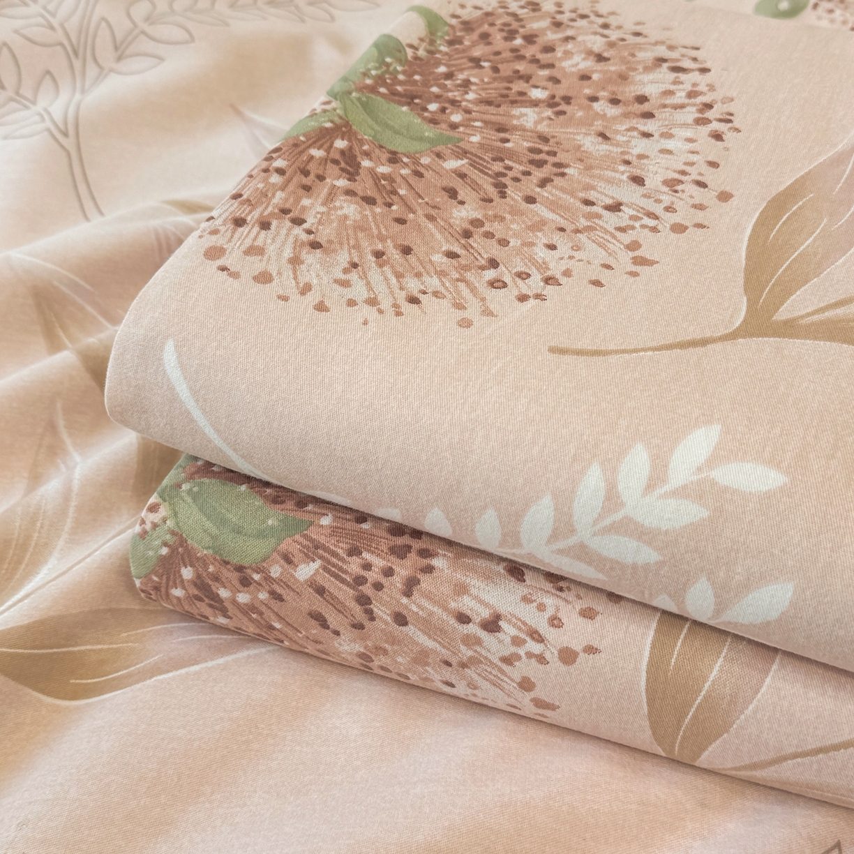 91家纺网 家纺一手货源 找家纺 壹贝家纺 2025新款A类100%全棉纯棉磨毛被套单被套被套单件 和风雅颂-桔