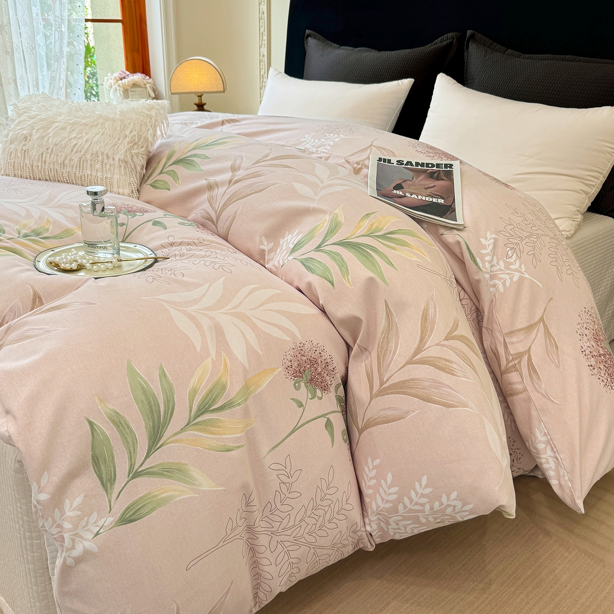 91家纺网 家纺一手货源 找家纺 壹贝家纺 2025新款A类100%全棉纯棉磨毛被套单被套被套单件 和风雅颂-桔