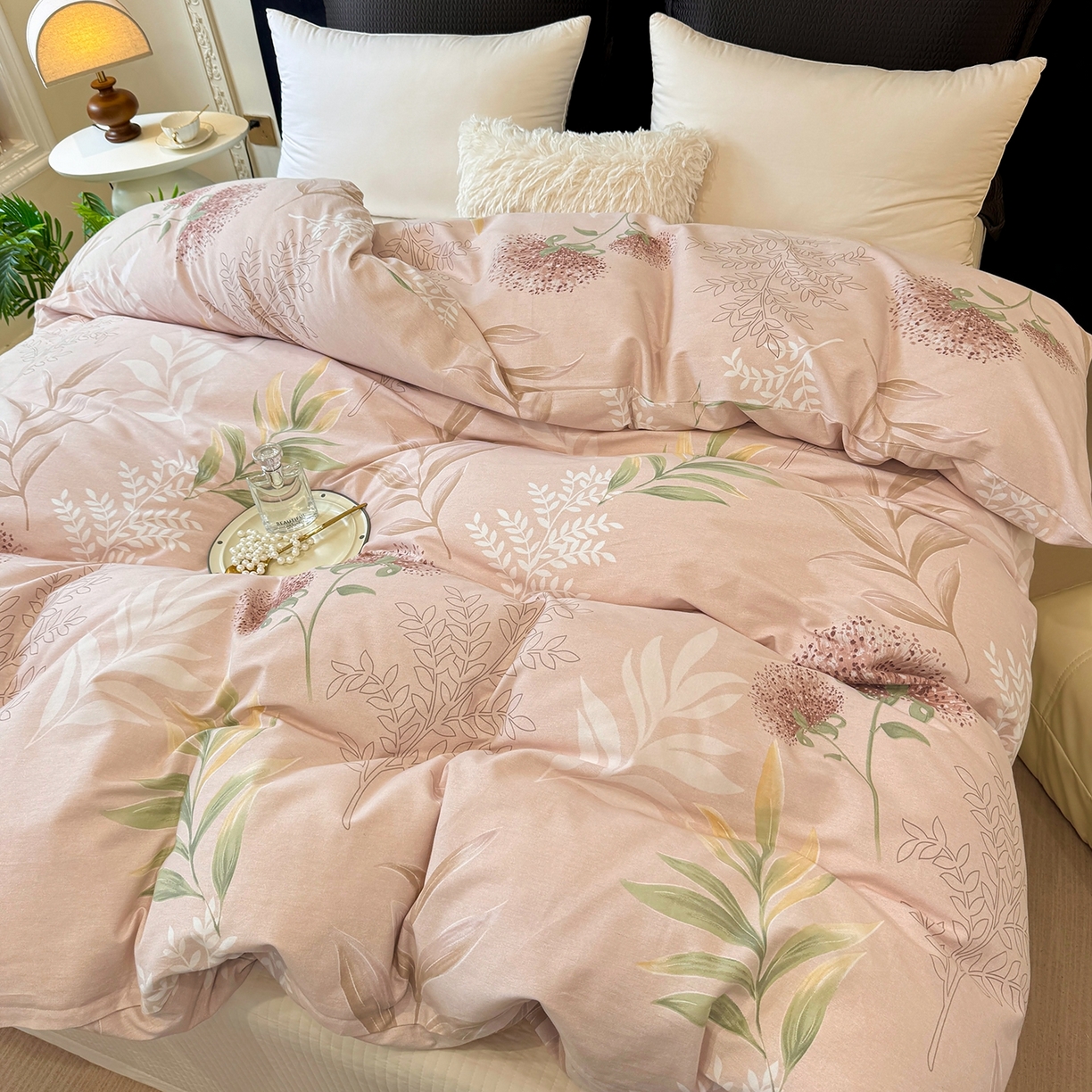 91家纺网 家纺一手货源 找家纺 壹贝家纺 2025新款A类100%全棉纯棉磨毛被套单被套被套单件 和风雅颂-桔