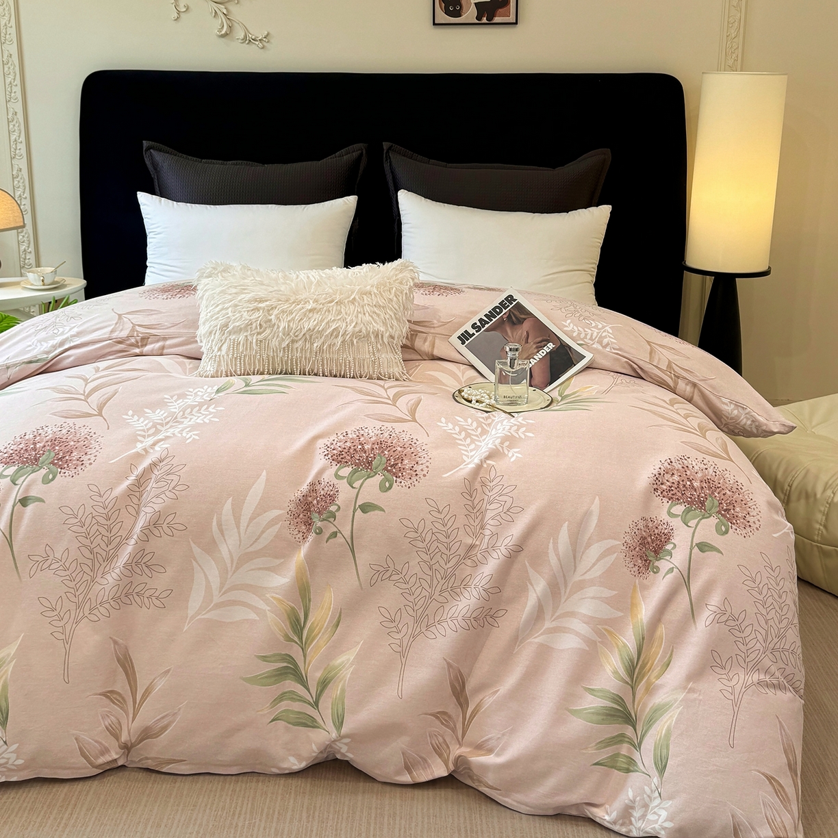 91家纺网 家纺一手货源 找家纺 壹贝家纺 2025新款A类100%全棉纯棉磨毛被套单被套被套单件 和风雅颂-桔