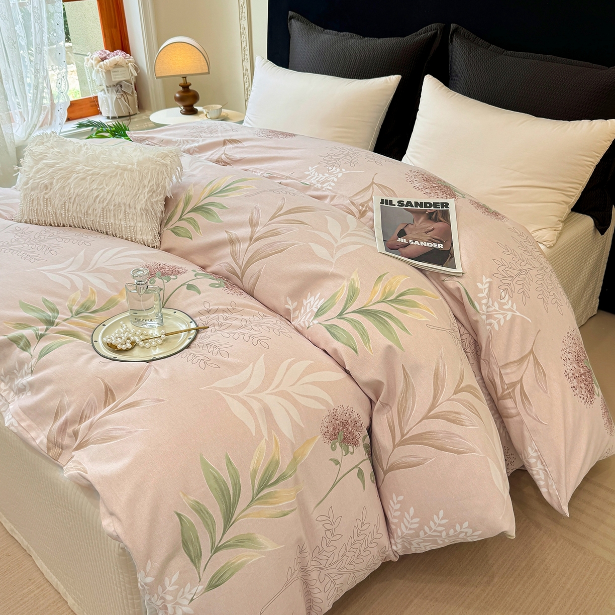 91家纺网 家纺一手货源 找家纺 壹贝家纺 2025新款A类100%全棉纯棉磨毛被套单被套被套单件 和风雅颂-桔