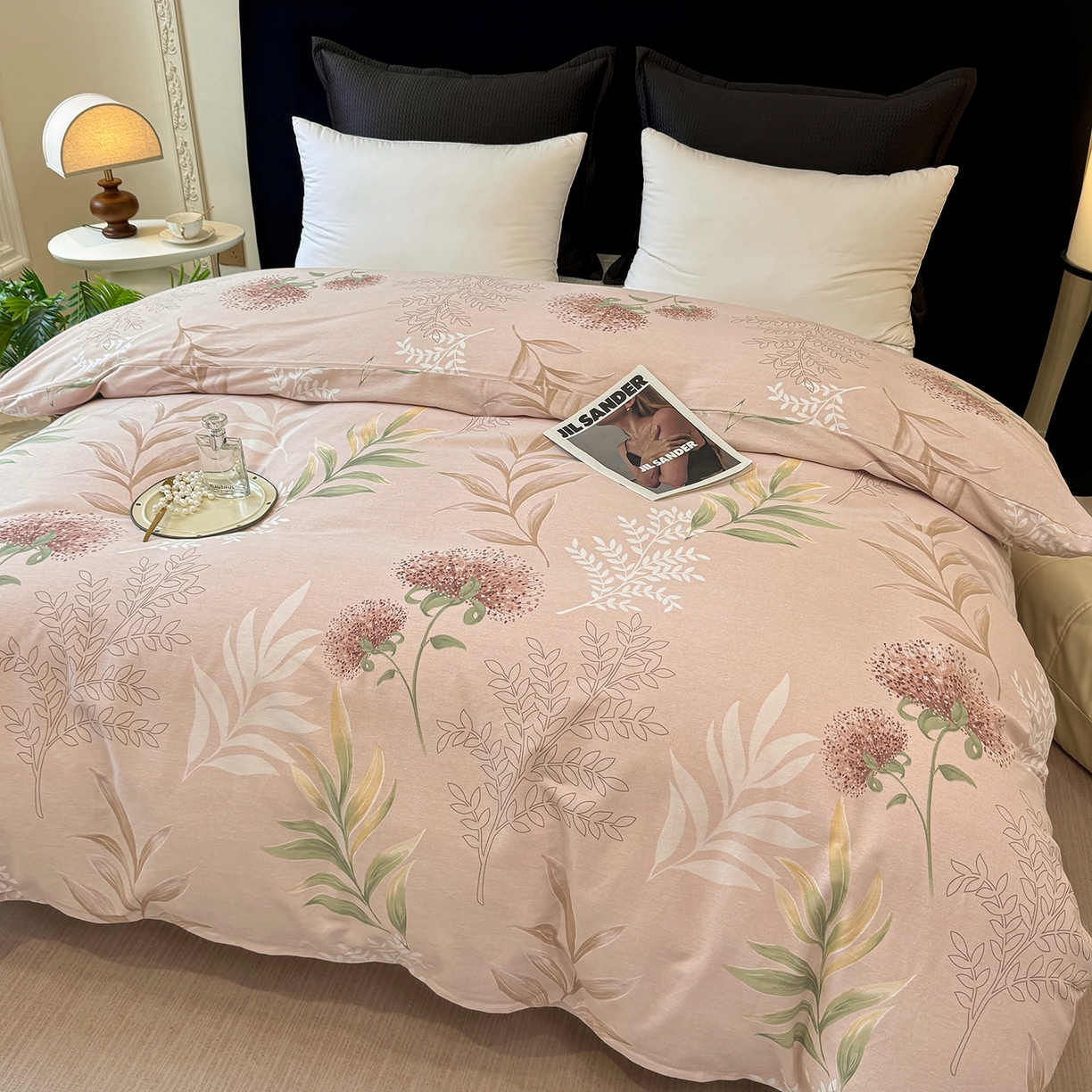 91家纺网 家纺一手货源 找家纺 壹贝家纺 2025新款A类100%全棉纯棉磨毛被套单被套被套单件 和风雅颂-桔