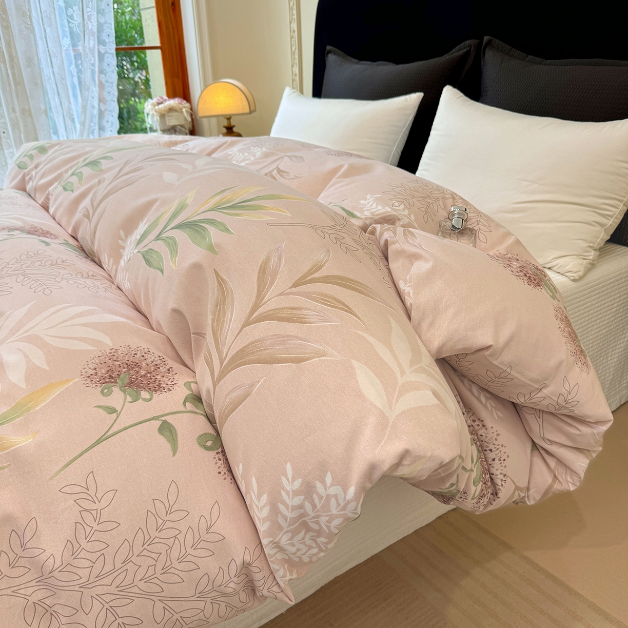 91家纺网 家纺一手货源 找家纺 壹贝家纺 2025新款A类100%全棉纯棉磨毛被套单被套被套单件 和风雅颂-桔